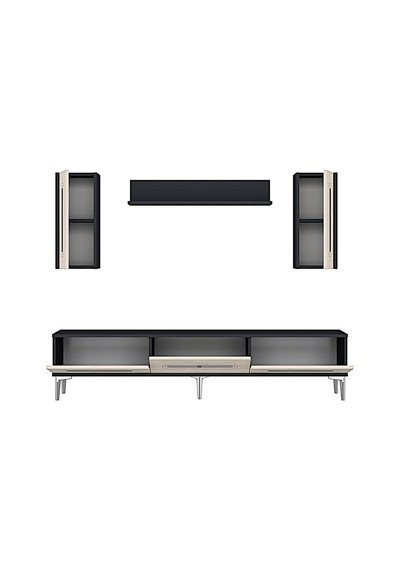 Tvr1804ats - Rany Tvr180 Ünitesi Takım Antrasit-traverten-sılver 180cm Tvr1804ats - Rany Tvr180 Ünitesi Takım Antrasit-traverten-sılver 180cm