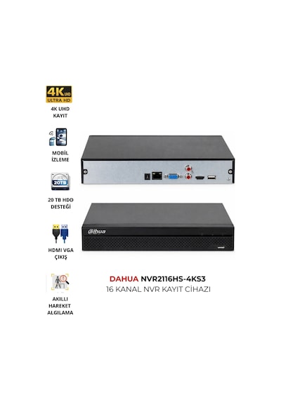 Nvr2116hs-4ks3 16 Kanal H.265+ Cctv Nvr