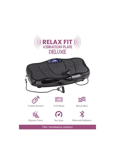 Deluxe Vibration Plate Titreşimli Spor Aleti Siyah