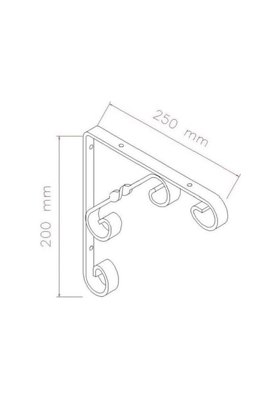 Burgulu Dekoratif Raf Altı Raf Ayağı Konsol Beyaz 25 Cm N11.26169