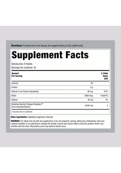 Grassfed Collagen Peptides 270 Tablet