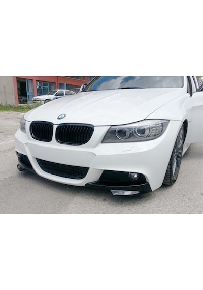 Bmw E90 3 Serisi Ön Tampon Flap Seti M Techinc P Black 2008 - 2011 Abs Plastik