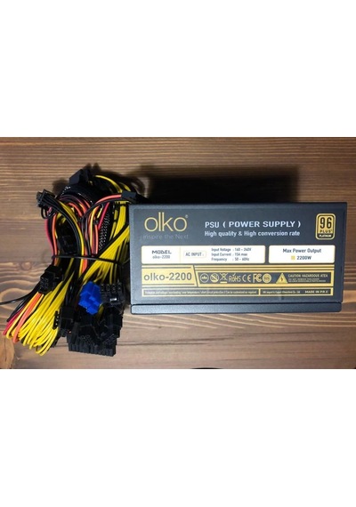 OLKO MK-2200SP 2200W 96+ 2 FANLI MİNİNG POWERSUPLY KUTULU