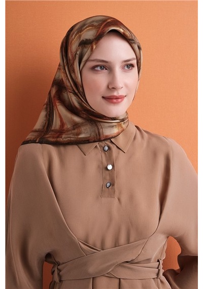 Armine Saf İpek Sura Eşarp 9602d 37 Kurşun