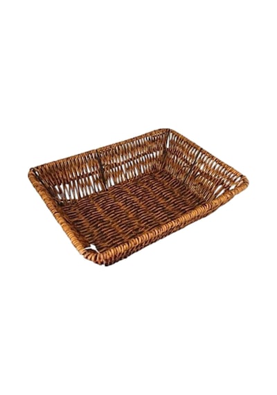 Hasır Rattan Ekmeklik Ekmek Sepeti Dikdörtgen 26 19cm