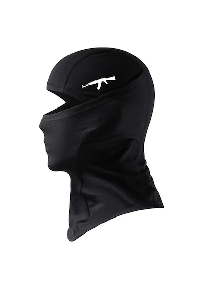 Flex Siyah Balaklava Ak 47 Reflektörlü Kar Maske Kask Motor Drill Ünisex Motor