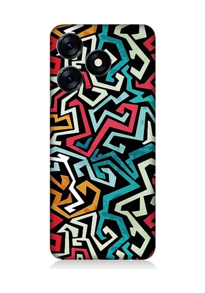 Tecno Spark 10 Uyumlu Pop Art Grafiti Grunge Desenli Silikon Kılıf