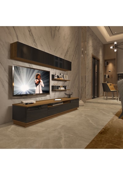 Decoraktiv Trendstyle 5s Mdf Tv Ünitesi Tv Sehpası Pera - Siyah