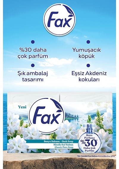 2 Adet Fax Klasik Saf Kalıp Sabun 150gx4 Diğer