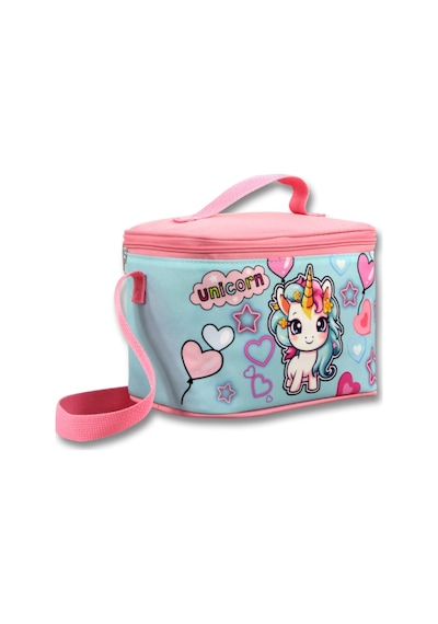 Ümit Çanta 5049 Isı Yalıtımlı Kız Çocuk Bebek Unicorn Baskılı, Pembe Turkuaz Renkli Beslenme Çantası Pembe - Turkuaz