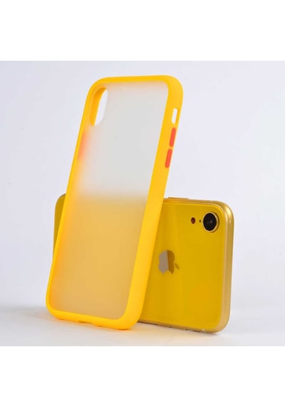 Apple Uyumlu iPhone XR 6.1 Kılıf Zore Fri Mat Yüzey Renkli Kenar Kılıf