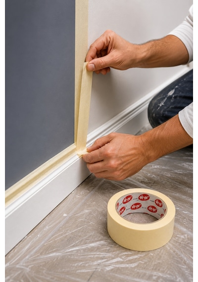 Kağıt Maskeleme Bandı Endüstriyel Maskeleme Bandı 18 Mm X 30 Mt 6 Adet