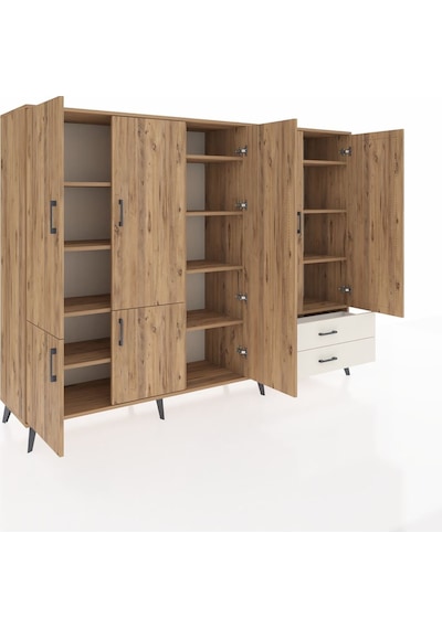 Hyperion Dolap 12 Raflı 2 Çekmeceli 7 Kapaklı 220x44x163 Çam-çam/ Çam-çam/aytaşı Hyperion Dolap 12 Raflı 2 Çekmeceli 7 Kapaklı 220x44x163 Çam-çam/ Çam-çam/aytaşı