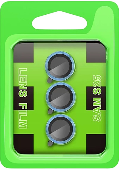 Newface Samsung Galaxy S25 Plus Raze Metal Kamera Lens - Mavi