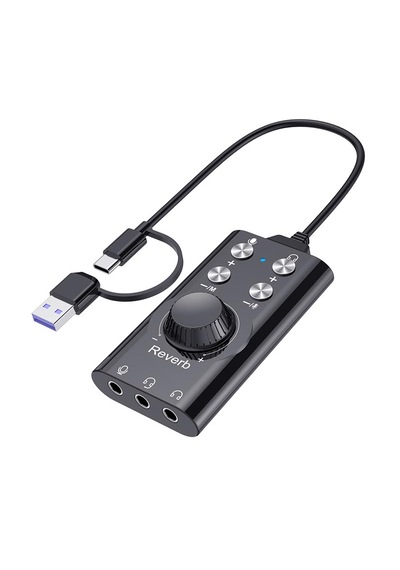 Cr67 Usb / Type-c Harici Ses Kartı 7.1 Gaming Audio Mixer, Reverb Efektli Yayıncı Ve Mikrofon Mikseri