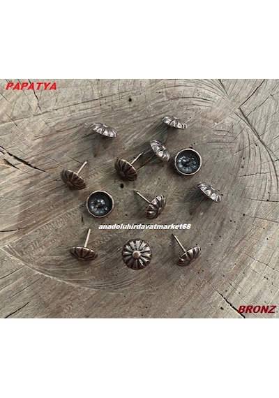 Dmr 16mm Papatya Raptiye Kabara Raptiye Koltuk Sandalye Çivisi Antik Bronz 100adet Diğer