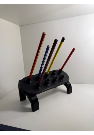 Kalem Standı Kalemlik Ressam Kalemlik Stand Siyah