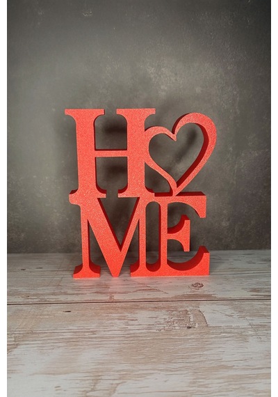 Home Yazılı Dekoratif Biblo Masaüstü Dekor - Kırmızı 12 Cm X 10 Cm Kırmızı - 700126653
