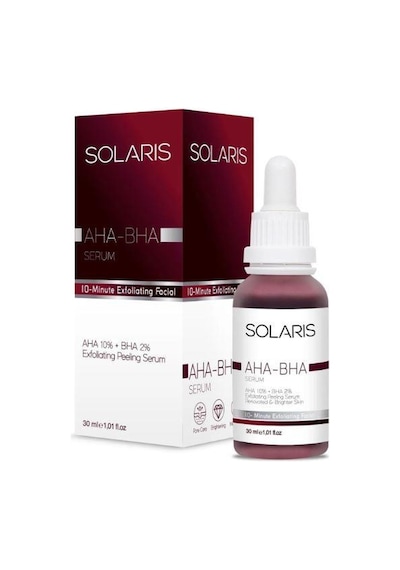 Solaris Cilt Tonu Eşitleyici Aha %10 Bha %2 Serum 30 ML + Hyaluronik Asit Serum 30 ML + Leke Karşıtı C Vitamini Serum 30 ML