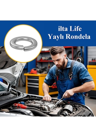 Rondela Yaylı M18 Dın 127 A2 İnox Paslanmaz Çelik 10 Adet M18