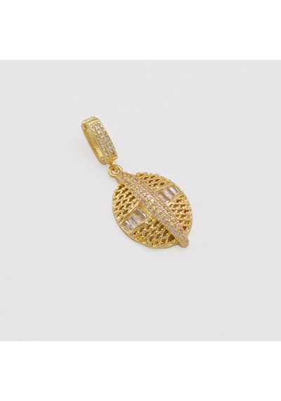 Ferizz Ajda Charm Çelik Altın Kaplama Kadın Taşlı Model-chr-101 Gold