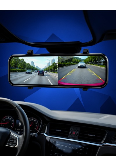 Ayna Carplay Dokunmatik Multimedya Ekranı Ön Arka Kamera