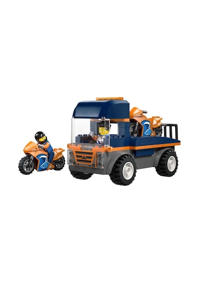 Lego City Motosiklet Taşıyıcı - Oyuncak Araç Yapım Seti - Açık Kasa Kamyon - 2 Minifigür - 60491