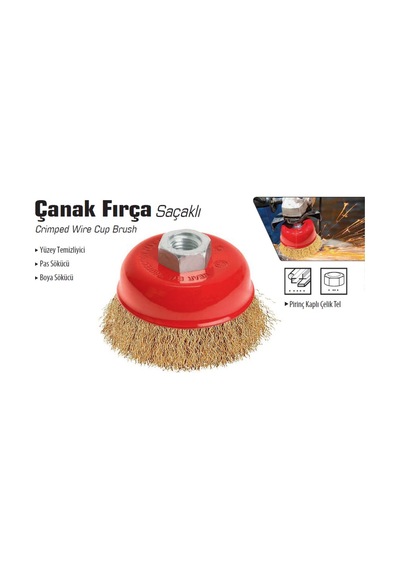 Bay-Tec Çanak Fırça ( Saçaklı ) / 65 - 75 - 85 - 100 Mm