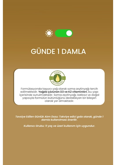 Erbatab D3 K2 İkisi Bir Arada Damla Vitamin 20 ML