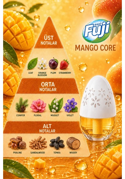 Ilgaz Fuji Mango Kokulu Araç, Wc, Oda Ve Ortam Kokusu 100 Ml Mango Core Kalıcı Kavanoz Koku