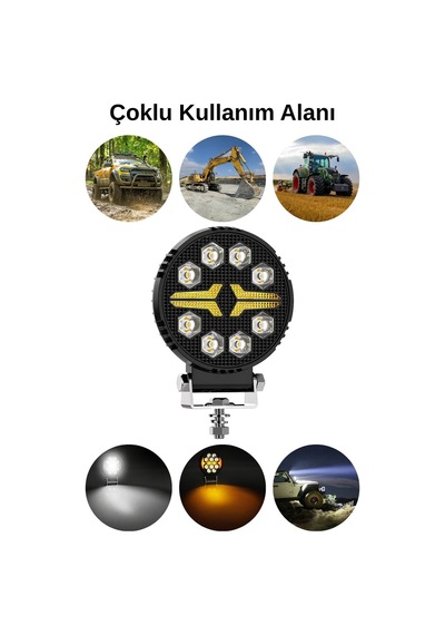 Off-road Yuvarlak Led Çalışma Lambası 2 Adet 20w -selamlamalı Gündüz Led Flash Mod & Delici Işık