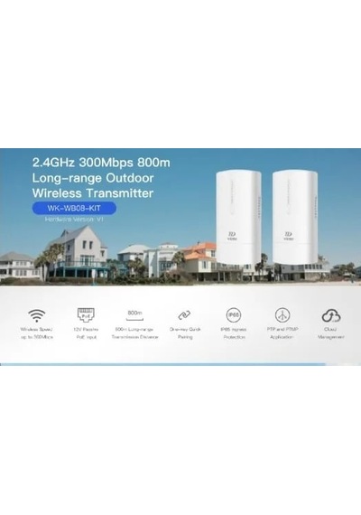 Wk-wb08-kıt 2.4ghz 300mbps 800m Kablosuz Aktarıcı