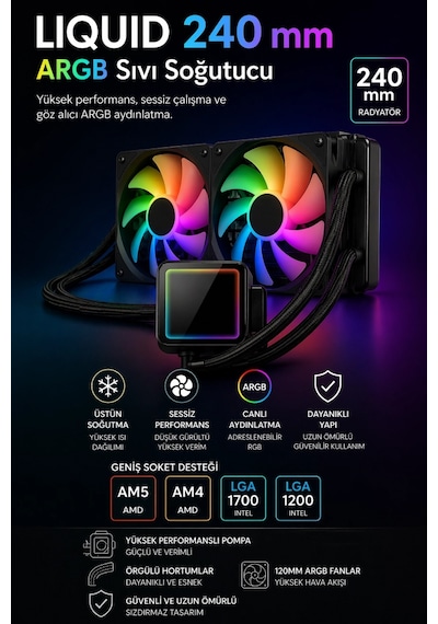 J-tech Nox Ryzen 5 5500 32 GB 512 GB SSD 8 GB RX580 Free Dos Masaüstü Bilgisayar