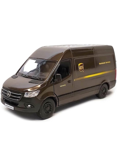 Kinsmart Mercedes-benz Sprinter Ups Sürümü Teslimat Van 1:48 Ölçe