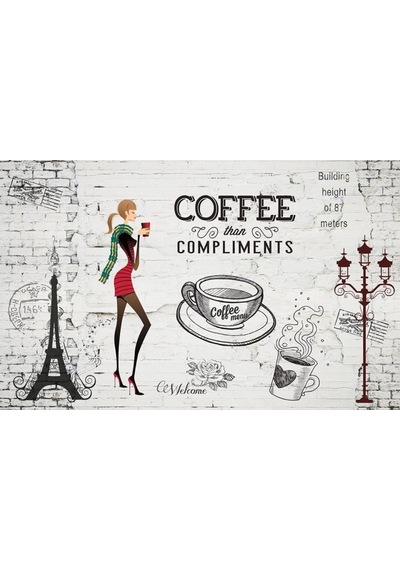 Kahve - Coffee Salonları İçin Özel Tasarım Duvar Kağıdı