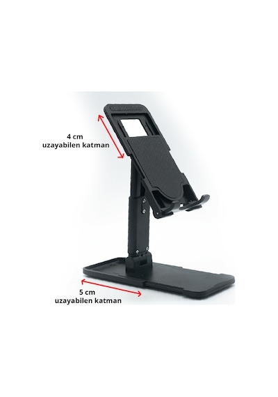 Portatif Ayarlanabilir Katlanır Telefon Ve Tablet Masaüstü Standı
