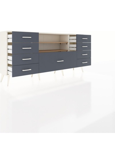 Arges Konsol 2 Raflı 9 Çekmeceli 176x30x83 Aytaşı-çam/antrasit Çam/antrasit Arges Konsol 2 Raflı 9 Çekmeceli 176x30x83 Aytaşı-çam/antrasit Çam/antrasit