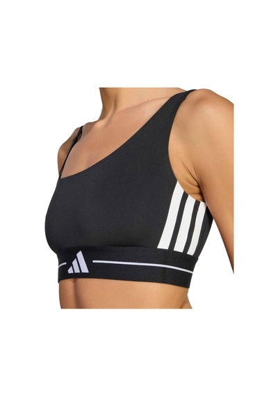 Adidas Q2 Hyperglam Ls Kadın Siyah Yuvarlak Yaka Sporcu Sütyeni Siyah
