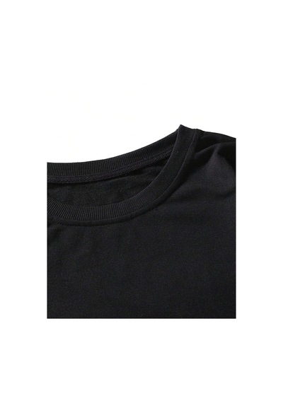 Startmore Goth Guys Slogan & Skull Print Pullover Siyah Siyah