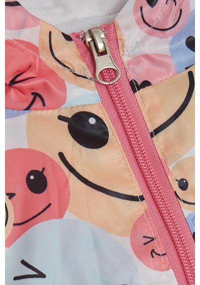 Breeze Kız Çocuk Yağmurluk Mutlu Emojiler Desenli 1-5 Yaş, Karışık Renk-karışık Renk Çok Renkli