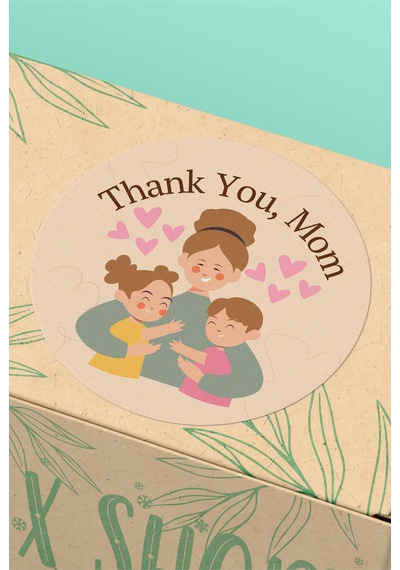 Thank You Mom Anne Çocuk Sticker 3x3cm St2392 Çok Renkli