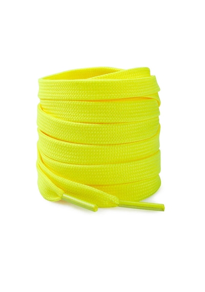 Kalzeno Spor Ayakkabı Bağcığı Yassı-converse Bağcığı-yassı Bağcık 120 Cm Fosforlu Yeşil
