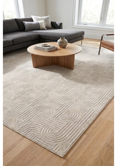 Raschel Carpet Bohem Kilim Yıkanabilir Leke Tutmaz Modern Sisal Bej Özel Seri Kaymaz Taban Halı Yolluk Bej