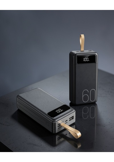 Powerbank 60000 Mah 4 Çıkışlı Dijital Göstergeli Ucz60000powerbank1-1 Çok Renkli