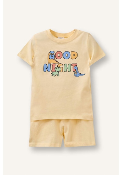 Defacto Hayvan Desenli 2li Pijama Takımı Erkek Bebek G8864a526smyl522 Sarı-yl522