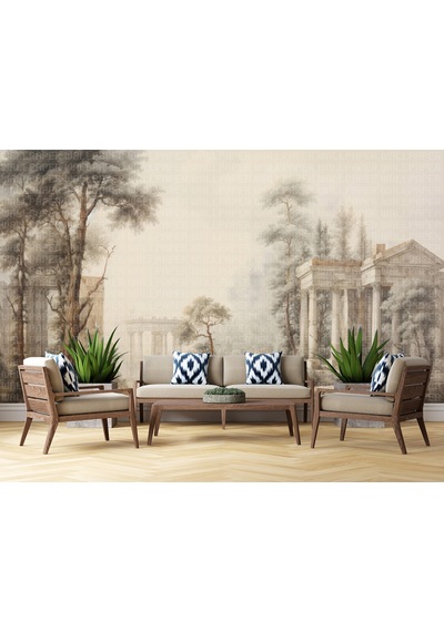 Soft Manzara Antik Kalıntılar Poster Duvar Kağıdı Renkli