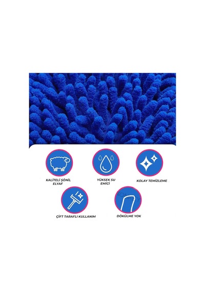 Wonkey - Peluş Araba Yıkama Ve Temizlik Eldiveni, Mikrofiber Oto Yıkama Eldiven, Çift Taraflı Araç Detay Eldiveni