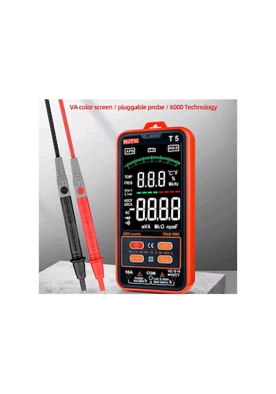 Yemleme Botu Dijital Multimetre Akll Mini Otomotiv Test Cihazi True Rms Ncv Ac Dc Gerilim T5 Njty