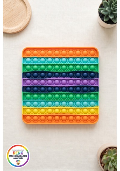Pop It Duyusal Zeka Oyuncağı Çarpım Tablosu Kabarcık Patlatma Stres Rahatlatıcı Kare 20x20 Cm