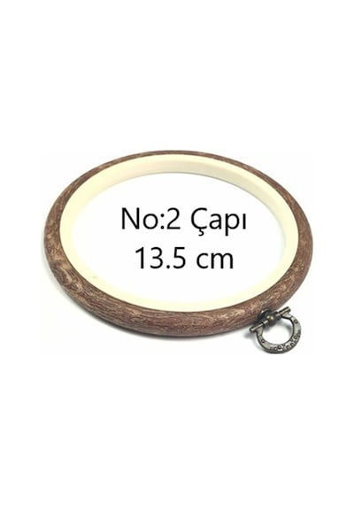 Nurge Ahşap Görünümlü Pano Kasnak Yuvarlak (Numara Seçenekli)